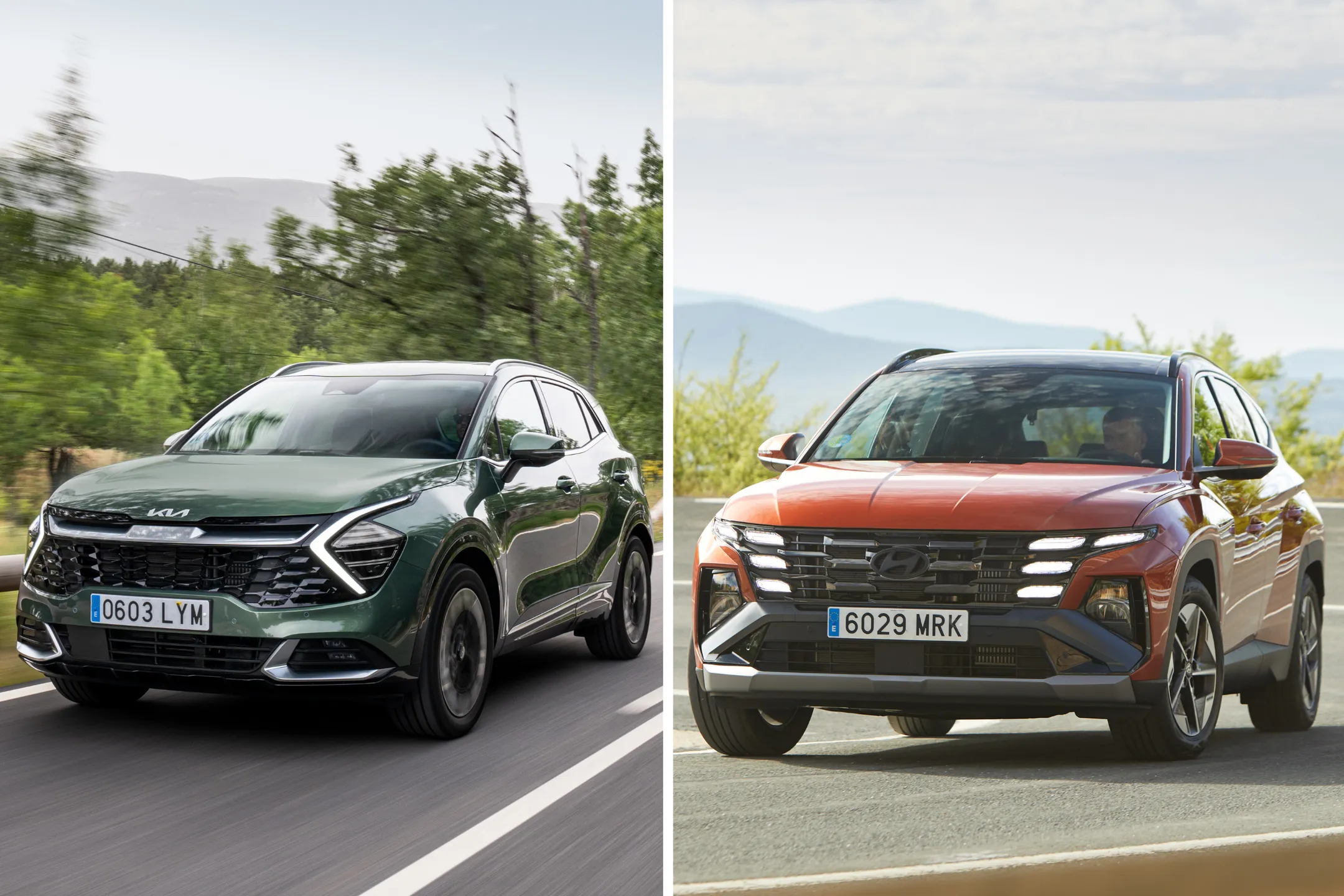 Diferencias de diseño exterior en el kia sportage vs en el Hyundai Tucson.